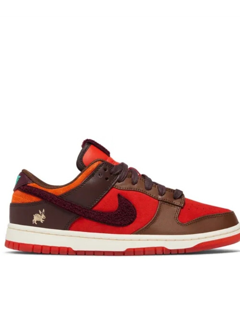 Nike mens Dunk Low 'Year of the Rabbit' in Light Crimson and Brown